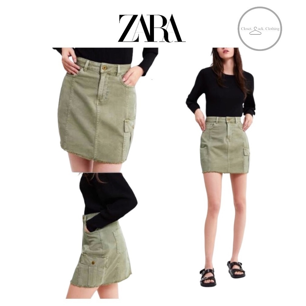ZARA Mini Cargo Skirt Size Small